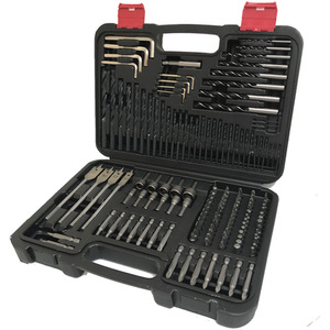 Lumberjack 150 Piece Drill Bit Set HSS Masonry Wood Screwdriver Bits - Black by Lumberjack
