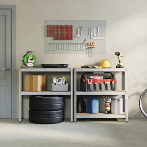 5 Tier Heavy Duty Adjustable Steel Garage Shelving Unit - 875kg Weight Capacity - Galvanised / 30cm by Vida Designs