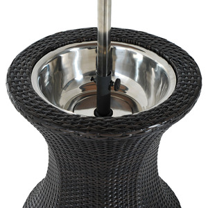 Outsunny Rattan Ice Bucket Activity Bar Cooler - Brown by Outsunny