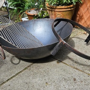 BBQ Fire Pit Kadai Steel Karai Bowl by Inspirational Gifting