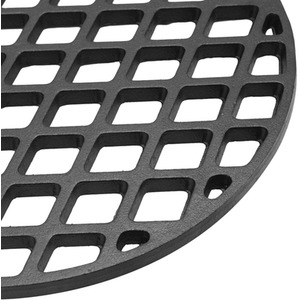 Round Cast Iron Grill Grate - Black by Livingandhome