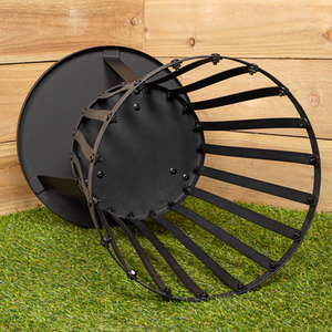 Garden Log Burner Fire Pit Heater Bowl - Black by Samuel Alexander