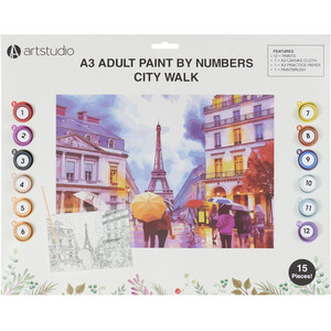 Art Studio Adult Paint by Numbers A3 - City Walk by Art Studio