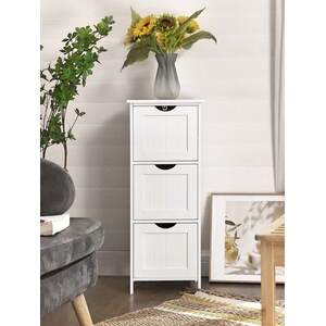 Bathroom Storage Cabinet Unit with 3 Drawers - White by VASAGLE