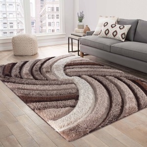 Modern Soft Swirl Shimmer Shaggy Area Rugs by Desire Rugs