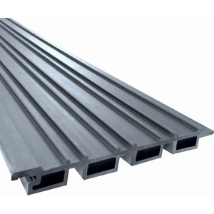 Set of 4 WPC Slatted Wall Cladding Panels - Grey by Monster Shop