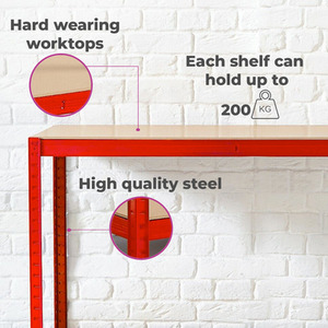 Neo Metal Garage Workbench - Red by Neo