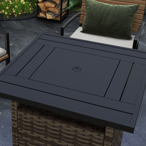 Outsunny 50,000 BTU Output Rattan Fire Pits for Garden by Outsunny