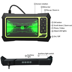 Inspection Endoscope Dual Lens 5.5mm Waterproof 1080P HD Borescope Camera - Black by UK Inspection Camera