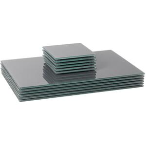 12pc Glass Rectangular Placemats and Square Coasters Set - Grey by Harbour Housewares