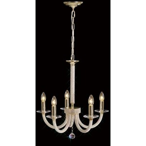 Elena Ceiling Pendant Chandelier 5 Light Gold, Crystal - Gold