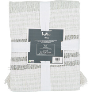 Willow Stripe Throw - Green and White by Divante