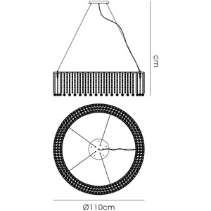 Empire 110cm Ceiling Pendant Chandelier, 1G9, Polished Chrome, Crystal - Polished Chrome