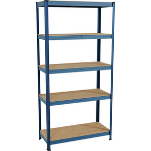 5 Tier Heavy Duty Adjustable Steel Garage Shelving Unit - 875kg Weight Capacity - Blue / 40cm by Vida Designs