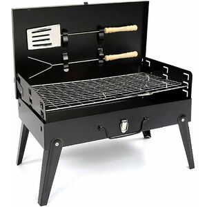 Charcoal BBQ Grill Portable Garden Barbeque with Accessories - Black by Garden Mile