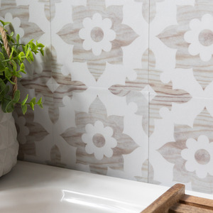 Quadrostyle CAMPAGNE IN WOOD Wall Tile and Furniture Vinyl Stickers - Beige / 30cm by Quadrostyle