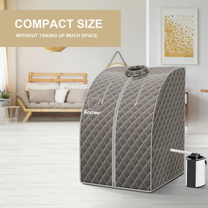3L Portable Steam Sauna Spa Room - Grey by Costway