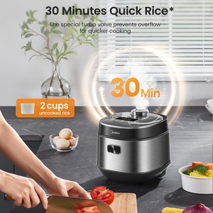 Midea Multifunctional Rice Cooker with Non-Stick Inner Pot - Silver by Midea