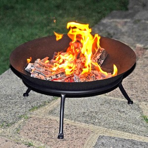 Iron Cast Metal Fire Pit Bowls BBQ - Black