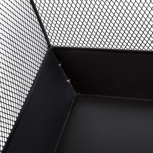 Outsunny Garden Square Firepit Heater Stove - Black by Outsunny