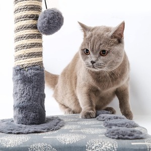 Cat Scratching Post Grey Scratch Tree with Ball - Grey by Nobleza