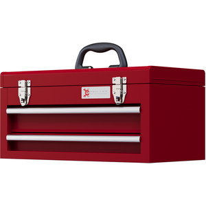 DURHAND Tool Chest Lockable Tool Box with Handle Latch - Red / 24cm / 22cm by DURHAND