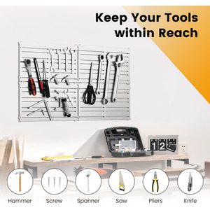 4 Pieces Magnetic Panel Tool Holder - White by Costway