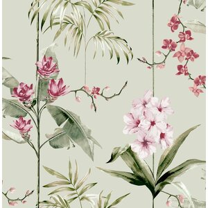 Fresco Babylon Sage Floral Wallpaper - Green by Fresco