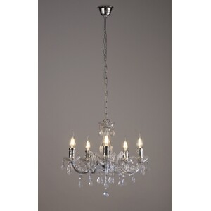 Floria Chandelier, Acrylic Sconce Acrylic Droplets E14 Polished Chrome - Polished Chrome