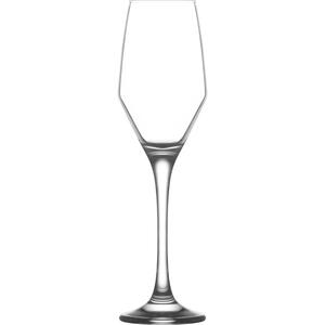 Ella Glass Champagne Flutes - 230ml - Pack of 12 - Clear by LAV