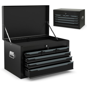 Tool Box Tool Chest Case - Black by Costway