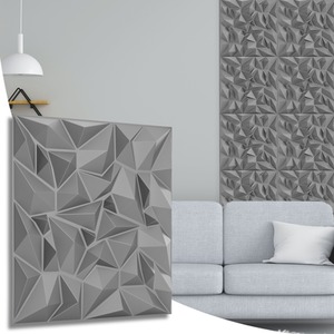 3D Wall Panels (50x50 cm) PVC Cladding Panel with Diamond Design by NOVECRAFTO