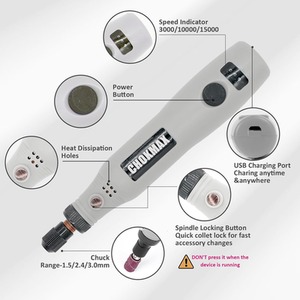 Cordless Rotary Tool DIY Engraving Kit - Grey