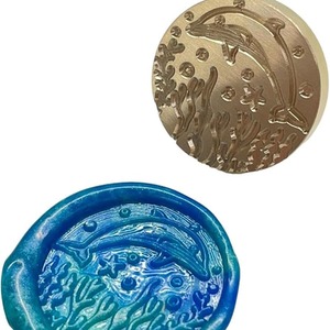 Dolphin Wax Stamp Head - Gold by Syntego