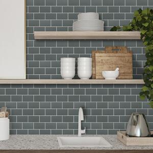 Elegant Metro Subway 3D Stick on Tile Sticker - Grey by Walplus