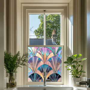 Dairago Art Deco Stained Glass Privacy Window Film by Creative Printing Solutions