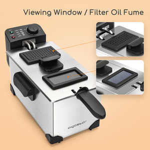 Deep Fat Fryer with Viewing Window by Aigostar