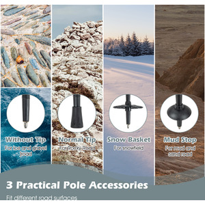 2 Pcs Collapsible Walking Stick - Silver by Costway