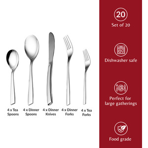 Innoteck 20 Piece Stainless Steel Cutlery Set - Steel by Innoteck