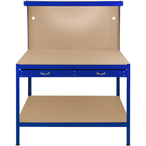 Workbench with Pegboard, Drawer and Light - Blue by Monster Racking