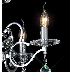Zinta Ceiling Pendant Chandelier 4 Light Polished Chrome, Crystal - Polished Chrome