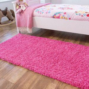 Soft Value Barbie Pink Shaggy Area Rug by The Rug House