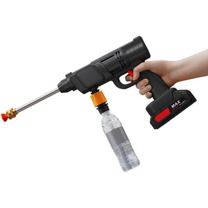 Electric Handheld Pressure Washer with 2 Rechargeable Batteries - Black by Garden Sanctuary