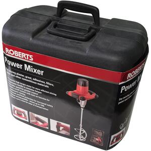 1600W Variable Speed Electric Mixer with Carry Case - Black & Red by Roberts