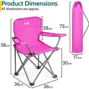 Kids Lightweight Camping Chair - Pink by Trail