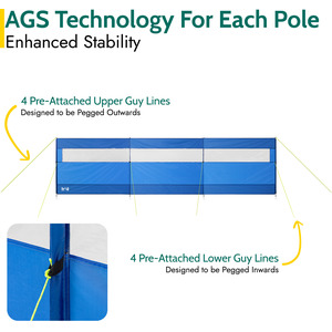 Metal Poled Camping Windbreak by Trail