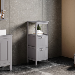 Compact Wooden Bathroom Cabinet with Drawers by Livingandhome