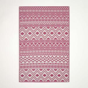 Homescapes Outdoor Rug Luxury Waterproof Reversible Recycled, Pink Tia Aztec by Homescapes