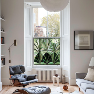 Aldeno Art Deco Stained Glass Privacy Window Film by Creative Printing Solutions