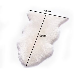 Irregular Shaped Shaggy Area Rug 90*60cm - White by Livingandhome